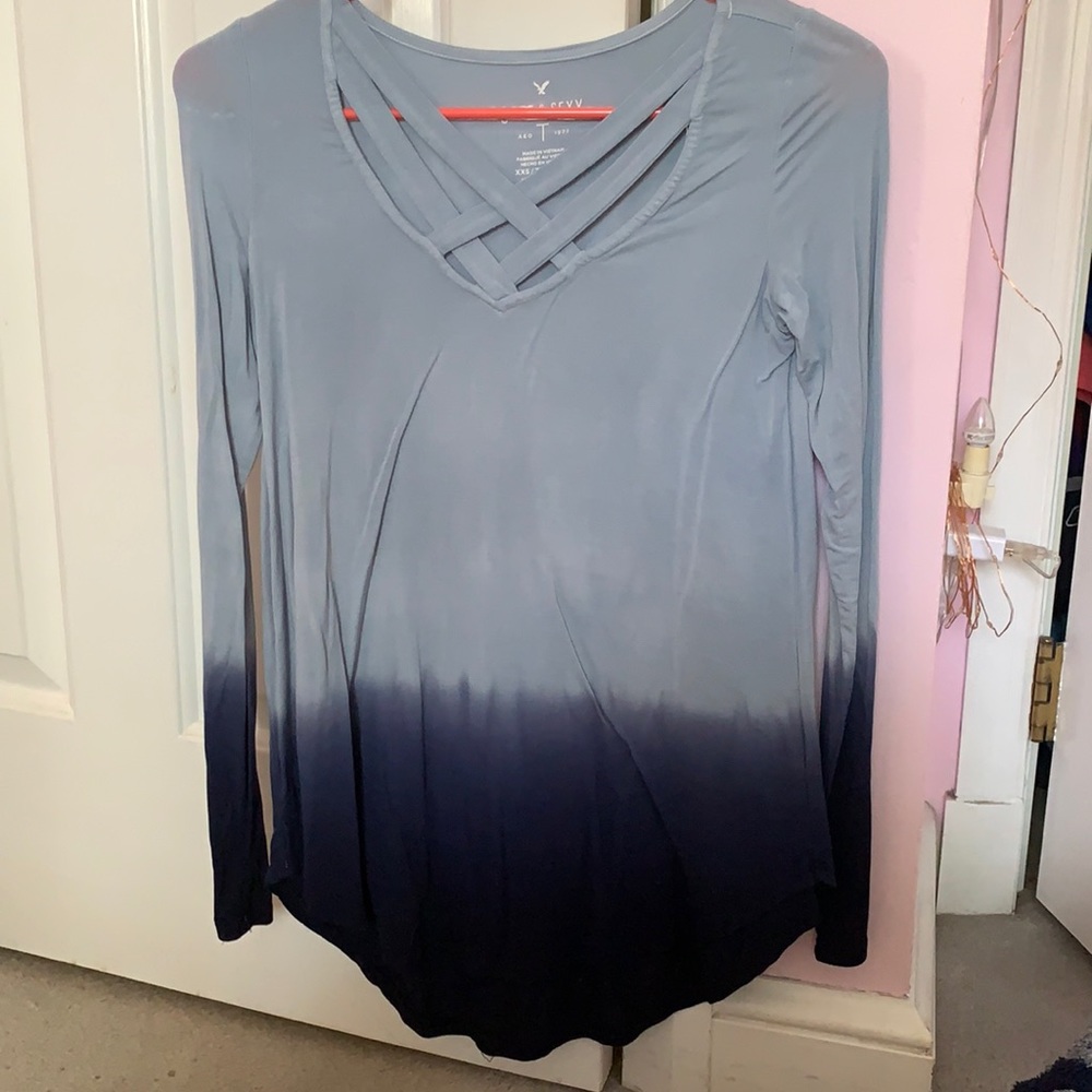 blue long sleeve